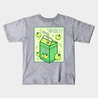 Kawaii Apple Juice Box Cute Juice Lover Kids T-Shirt